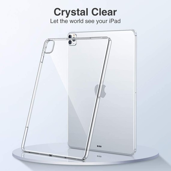 CaseUp Apple iPad Pro 11 2021 3 Nesil Kılıf İnce Şeffaf Silikon Beyaz 3